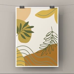 Modern minimalist boho abstract wall art print